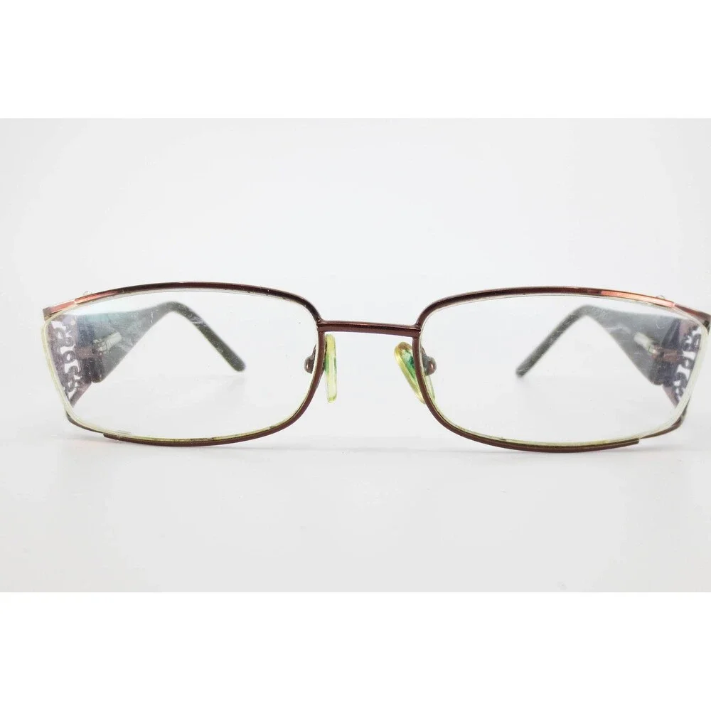 South Hampton SH806 BR Brown Rectangular Eyeglasses Filigree Scroll 52-18-130